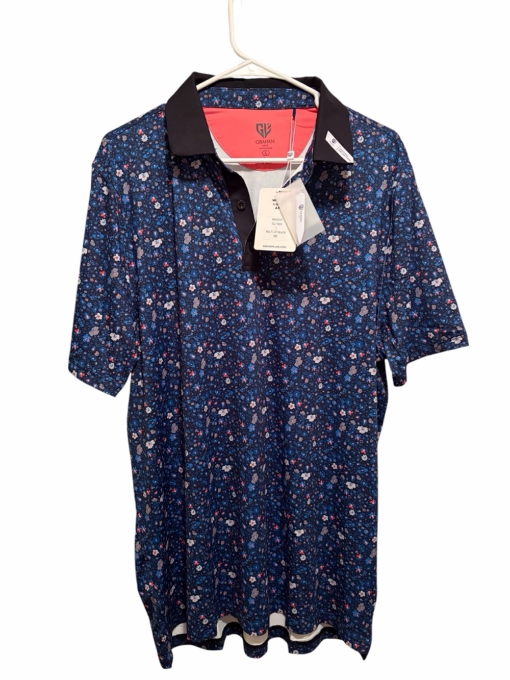 Graham Luxe men’s golf‎ polo. Size large. New with tags